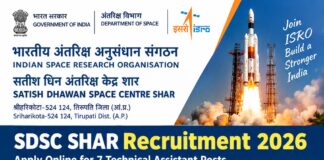 ISRO SDSC SHAR Recruitment 2026 ISRO SDSC SHAR Recruitment 2026 – Technical Assistant and other vacancies