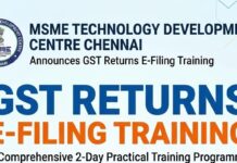 MSME Chennai GST Returns E-Filing Training 2026