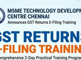 MSME Chennai GST Returns E-Filing Training 2026