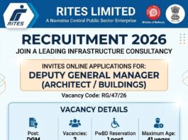 RITES DGM Recruitment 2026