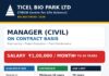 TICEL Bio Park Manager Recruitment 2026 TICEL_Bio_Park_Manager_Civil_Job