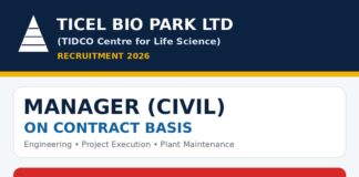 TICEL_Bio_Park_Manager_Civil_Job