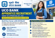 UCO Bank Apprentice Recruitment 2026