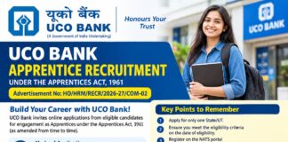 UCO Bank Apprentice Recruitment 2026