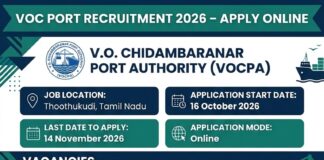 VOC Port Recruitment 2026 – Apply Online VOC Port Recruitment 2026 – Apply Online
