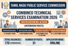 TNPSC Combined Technical Services 2026