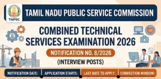 TNPSC Combined Technical Services 2026