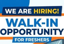 Walk-In Opportunity for Freshers!!!